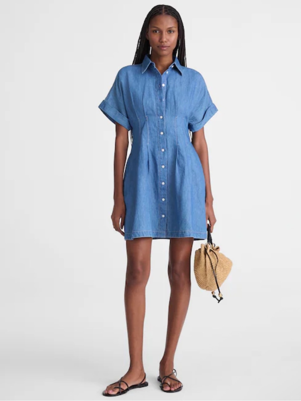 Madewell The Perry Denim Shirtdress - Seaside WashRigid